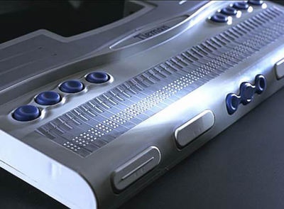 Foto de una linea braille