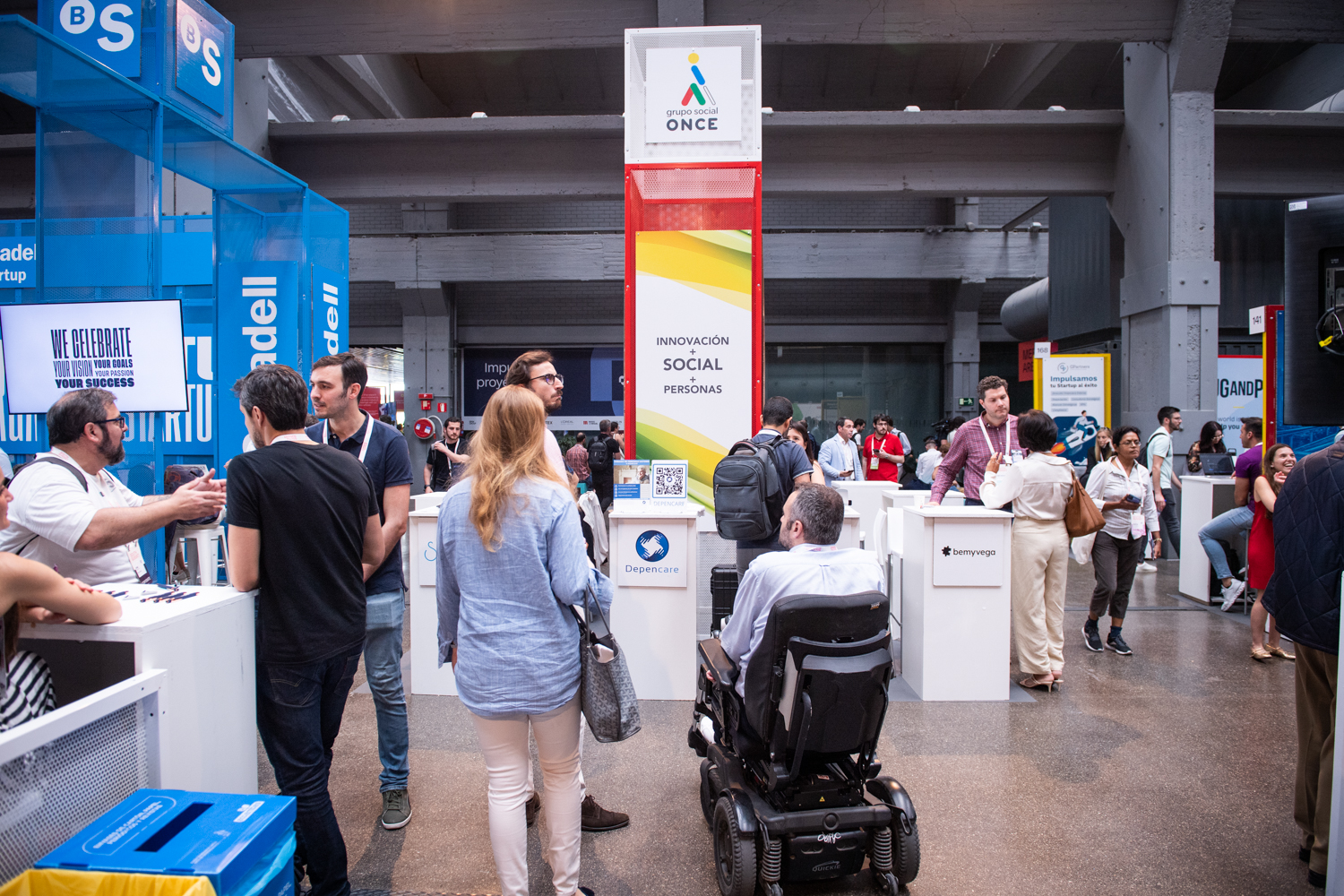 Foto del estand de Fundación ONCE en el South Summit