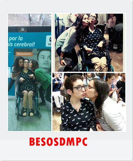 Fotomontaje alusivo a la campaña 'Besos por la parálisis cerebral'