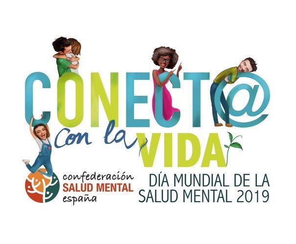 Imagen del Día Mundial de la Salud Mental 2019 donde se lee 'Conecta con la vida'