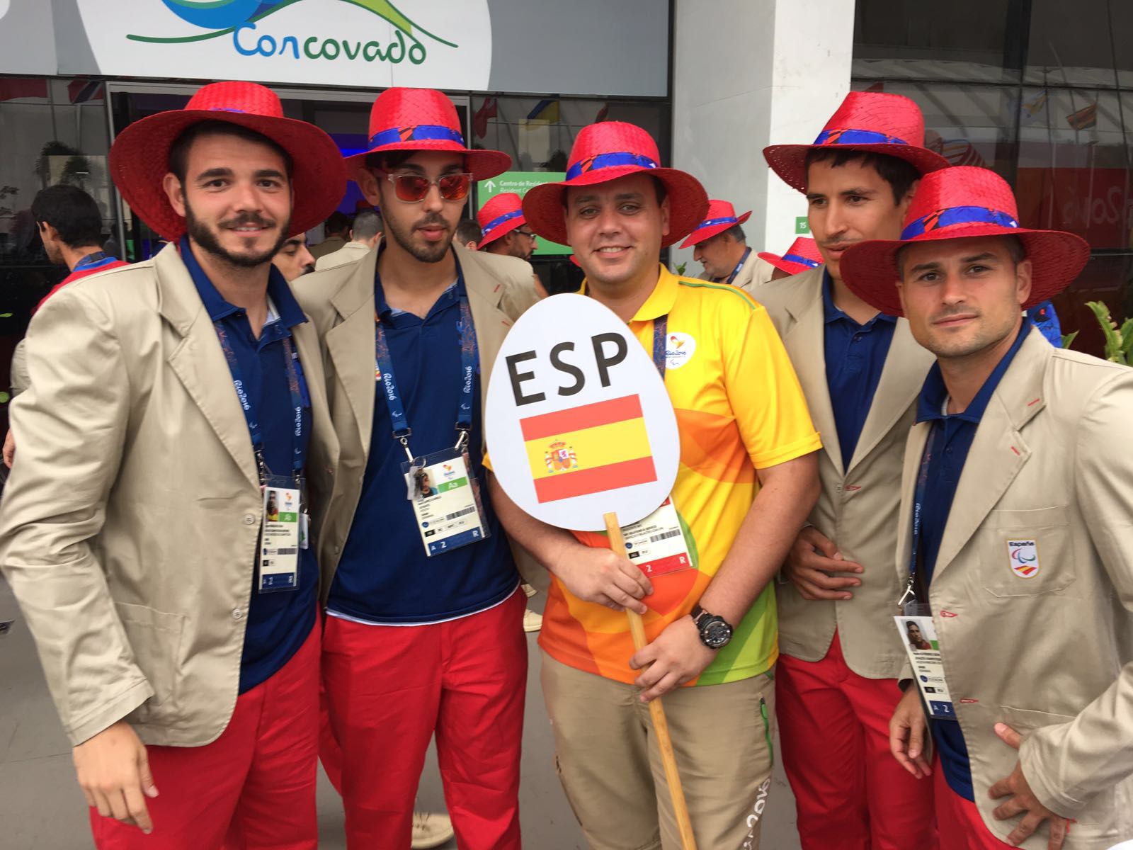 Foto de parte de la selección nacional de fútbol para ciegos en Río
