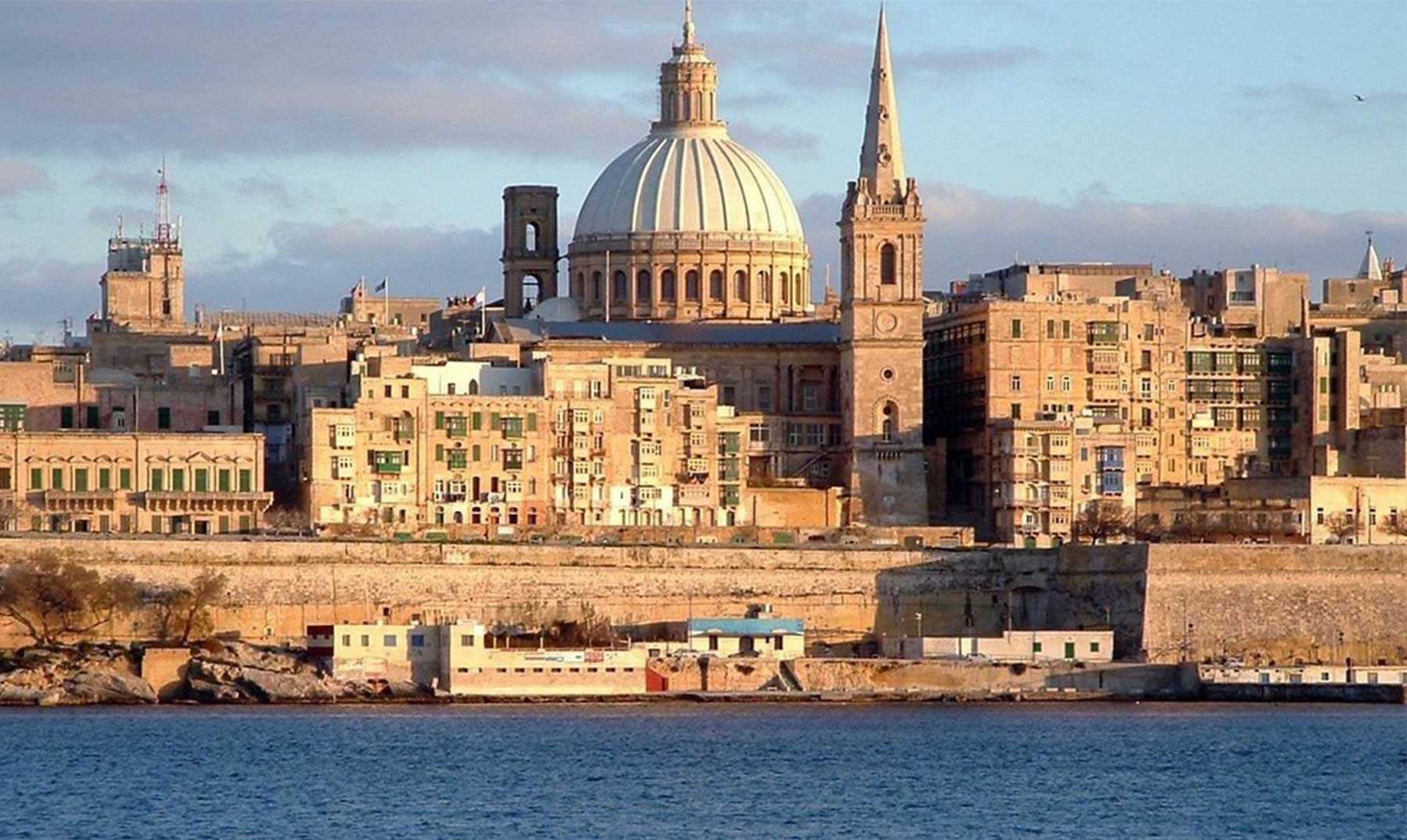 Vista panorámica de La Baleta, capital de Malta 