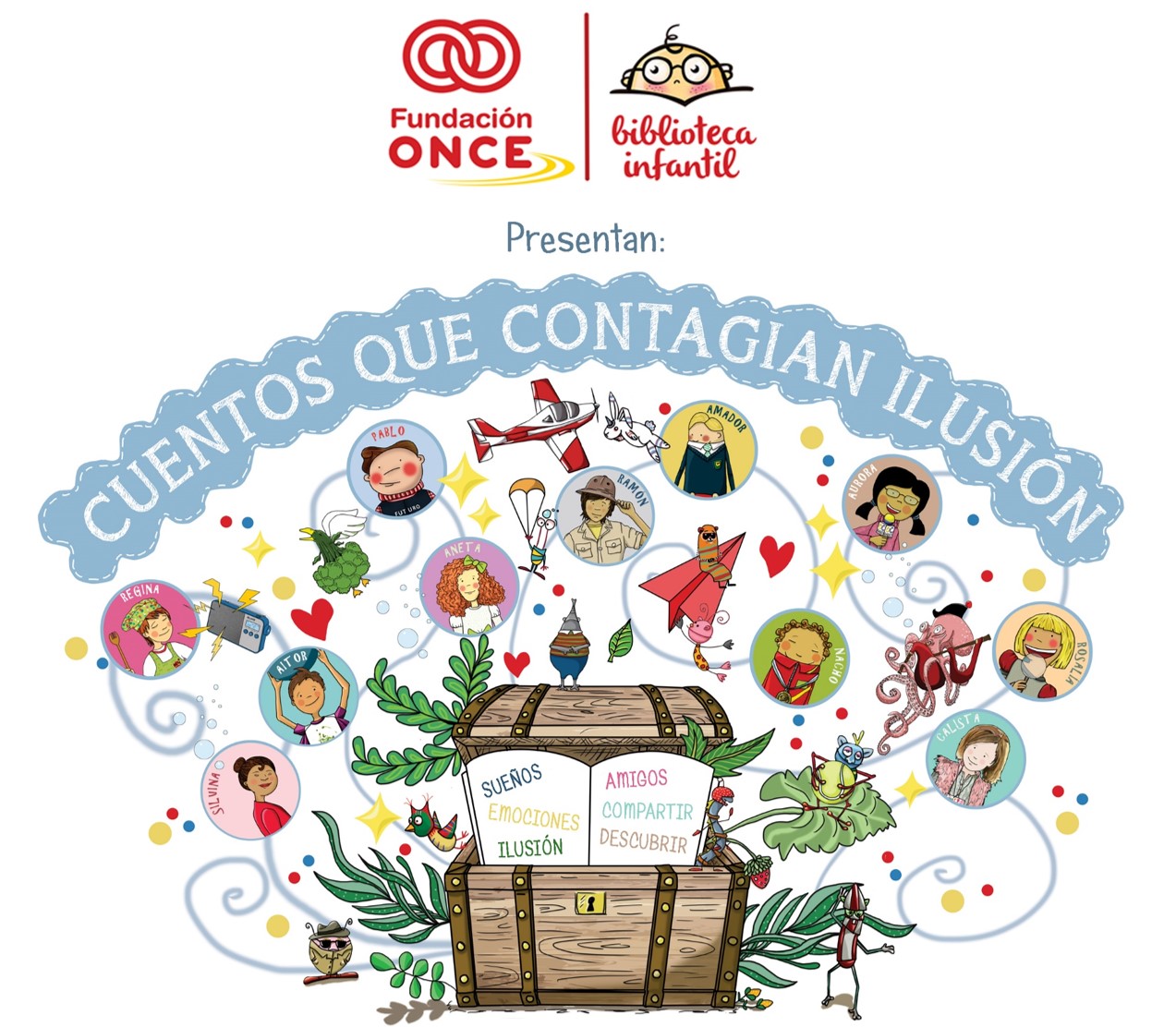 Mosaico formado por los 'Cuentos que contagian ilusión'