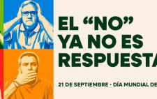 Cartel del Día Mundial del Alzheimer en el que se lee "El NO ya no es respuesta"