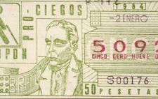 Imagen de un cupón de la ONCE de 1984