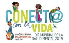 Imagen del Día Mundial de la Salud Mental 2019 donde se lee 'Conecta con la vida'