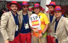 Foto de parte de la selección nacional de fútbol para ciegos en Río