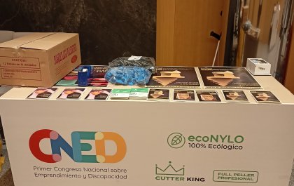 Foto del estand de Econylo en el I Congreso Nacional de Emprendimiento y Discapacidad 