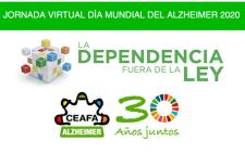Cartel en el que se lee: "Día Mundial del Alzhéimer 2020"
