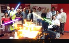 Foto de los trainsers paralimpicos junto a Sabina Lobato