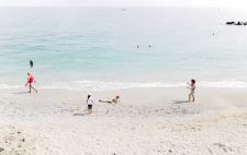 Imagen de bañistas en una playa