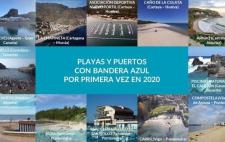 Mosaico de fotos de playas con la siguiente leyenda en el centro: