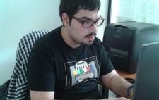 Foto de David trabajando
