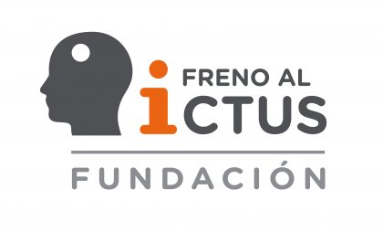 Logotipo de la Fundación Freno al Ictus en el que se ve la imagen de una cabeza y se lee 