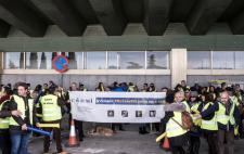 Manifestación contra Rayanair