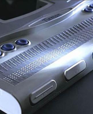 Foto de una linea braille
