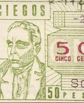 Imagen de un cupón de la ONCE de 1984