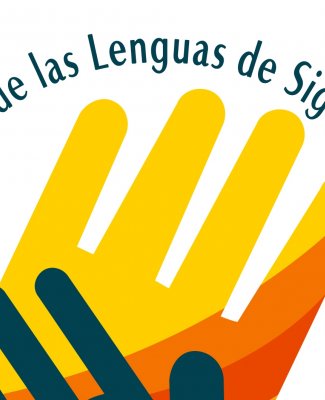 Imagen del Día Nacional de las Lenguas de Signos Españolas con dos manos superpuestas
