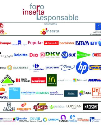 Foto con los logos de las empresas que pertenecen al foro inserta