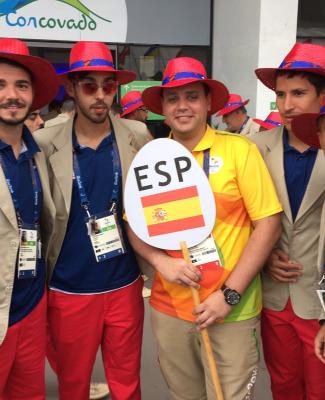 Foto de parte de la selección nacional de fútbol para ciegos en Río