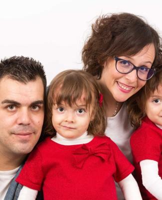 Vero y Pedro con Carla y Noa 