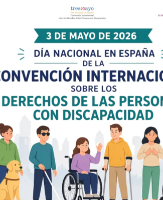 Imagen ilustrativa del Día de la Convención en España en el que se ve una ilustración de personas con distintas discapacidades