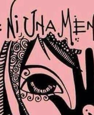 Ilustración de mujer con el texto "#Ni una menos"