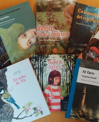 Composición de varias portadas de textos en lectura fácil