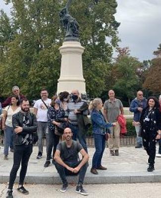 Foto de Olga durante una visita guiada